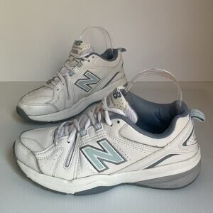 New Balance 608 White Leather Walking Shoes Women's Sneakers Size 6.5